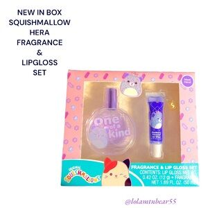 BRAND NEW IN BOX HERA THE LEOPARD SQUISHMALLOW FRAGRANCE & LIPGLOSS GIFT SET-
